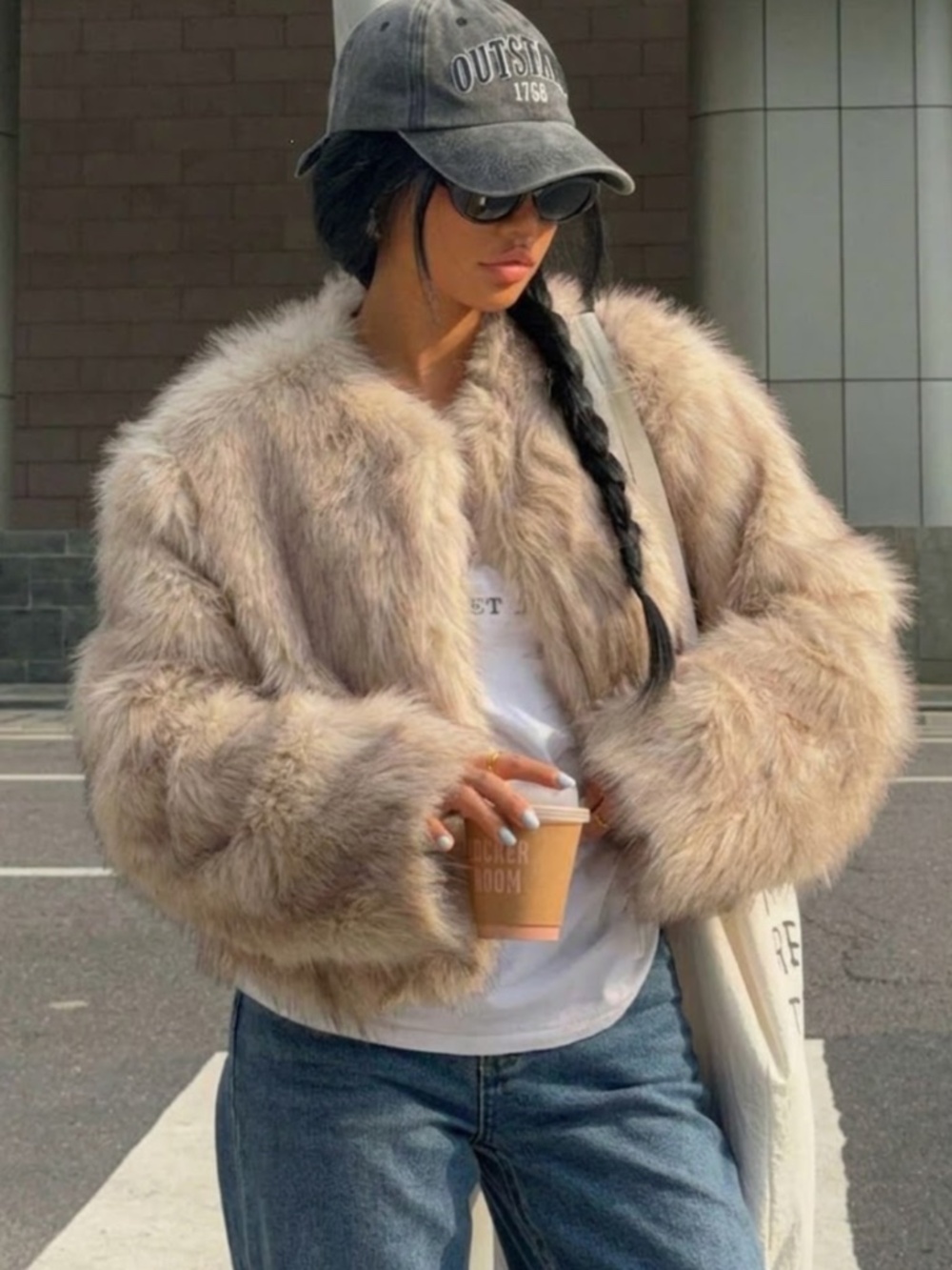 Fabulous Faux Fur Collarless Short Jacket 4 - S, NWT